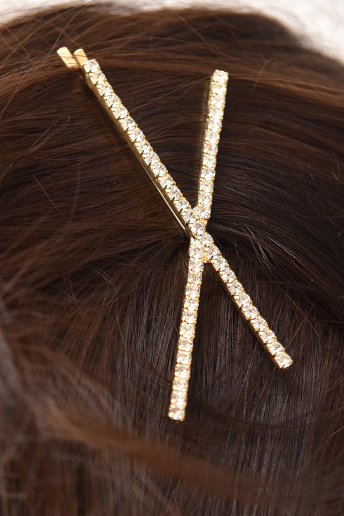 CROSS STONE DETAILED HAIR BUCKLE - Barrus London